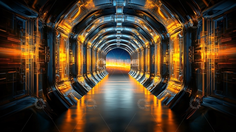 高清大图下载【趣麦麦图】未来科技感隧道