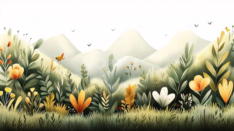 高清大图下载【趣麦麦图】山间花草高清图片