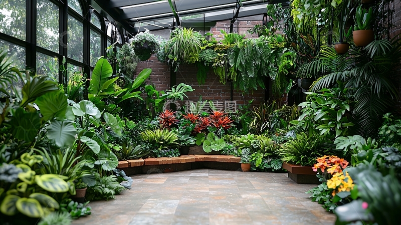 高清大图下载【趣麦麦图】室内温室花园