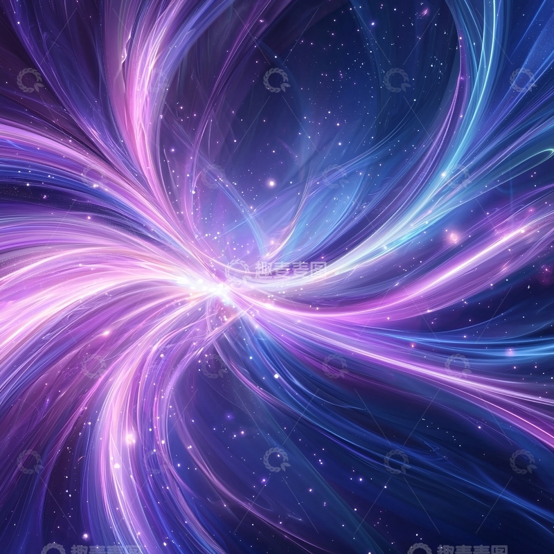 高清大图下载【趣麦麦图】绚丽星云光线交织