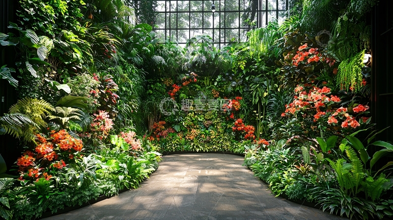 高清大图下载【趣麦麦图】绿色植物墙高清图片