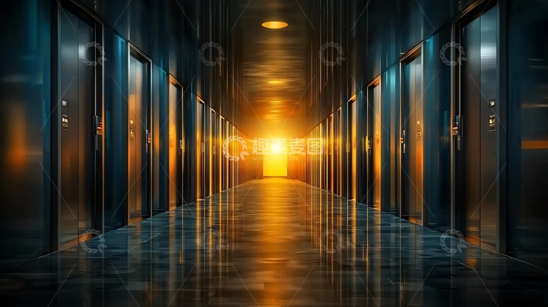 高清大图下载【趣麦麦图】走廊尽头的光