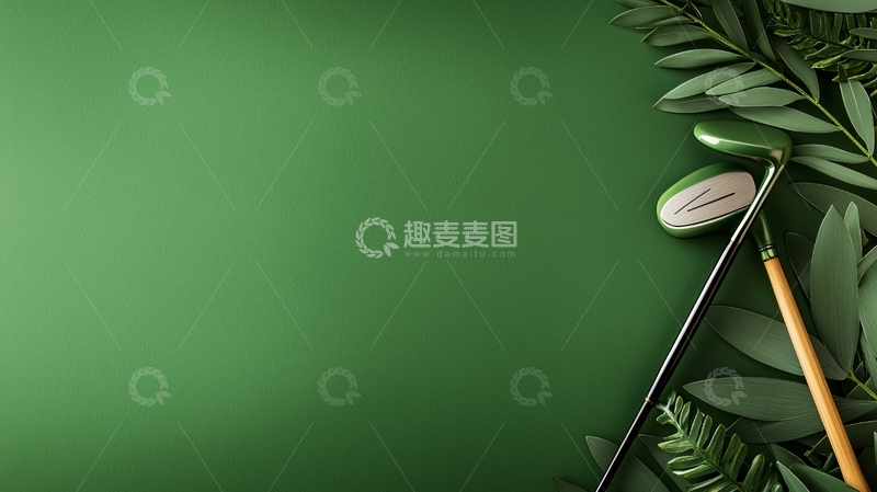 高清大图下载【趣麦麦图】绿色背景下的平静物品