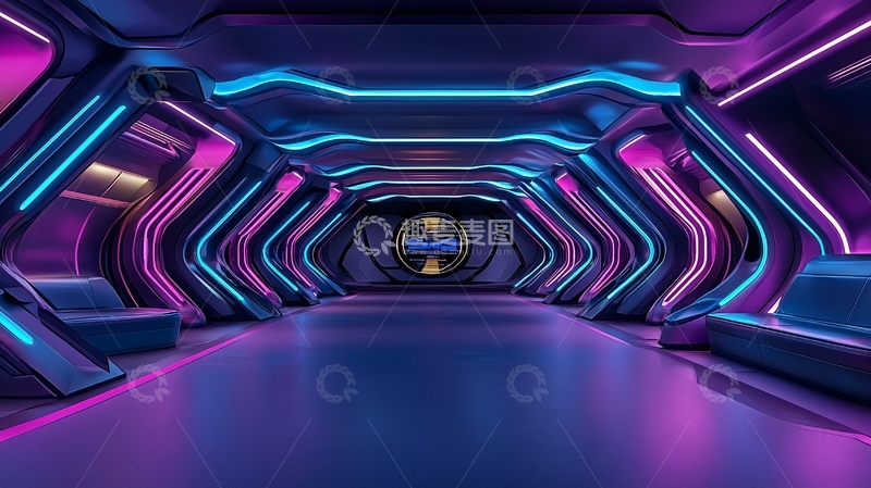 高清大图下载【趣麦麦图】科技感未来隧道