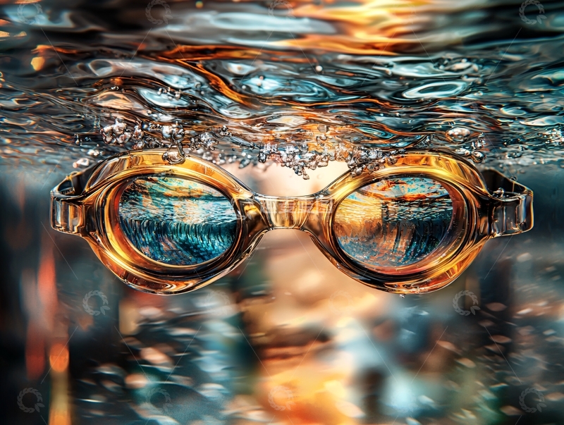 高清大图下载【趣麦麦图】水下泳镜特写