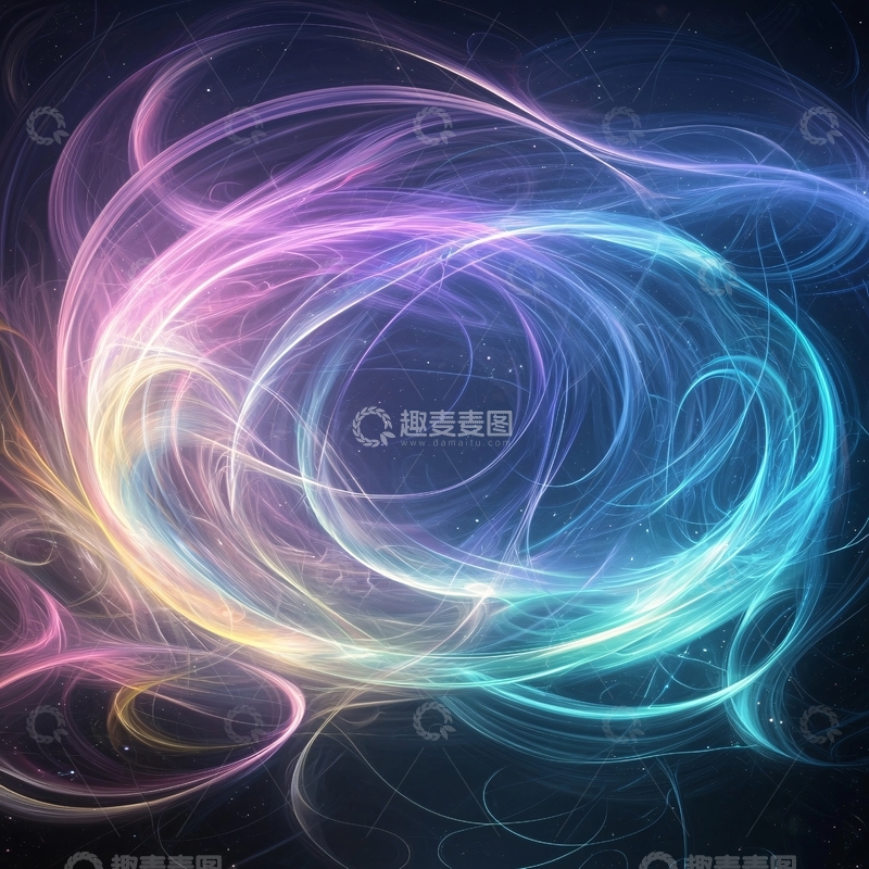 高清大图下载【趣麦麦图】梦幻光线漩涡背景