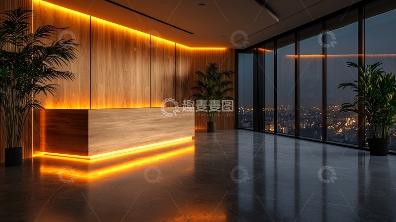 高清大图下载【趣麦麦图】现代简约接待台