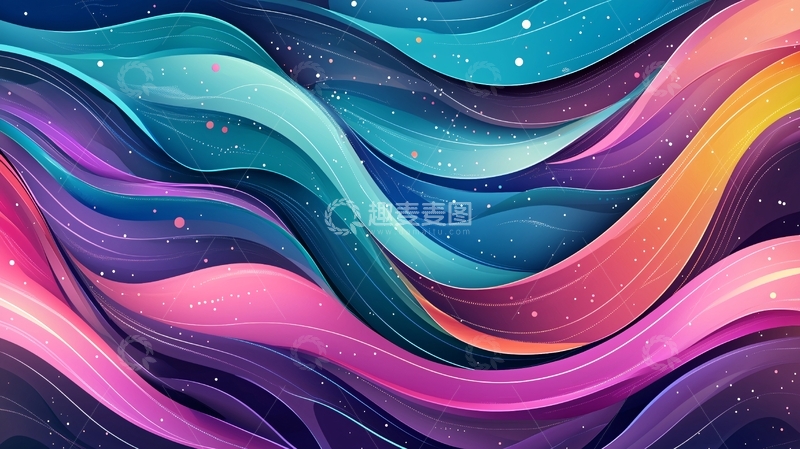 高清大图下载【趣麦麦图】彩色流动抽象艺术背景