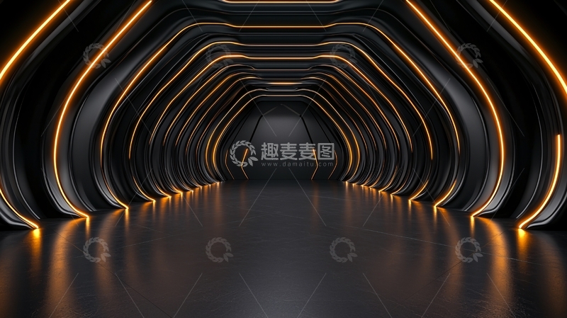 高清大图下载【趣麦麦图】未来感隧道高清图片