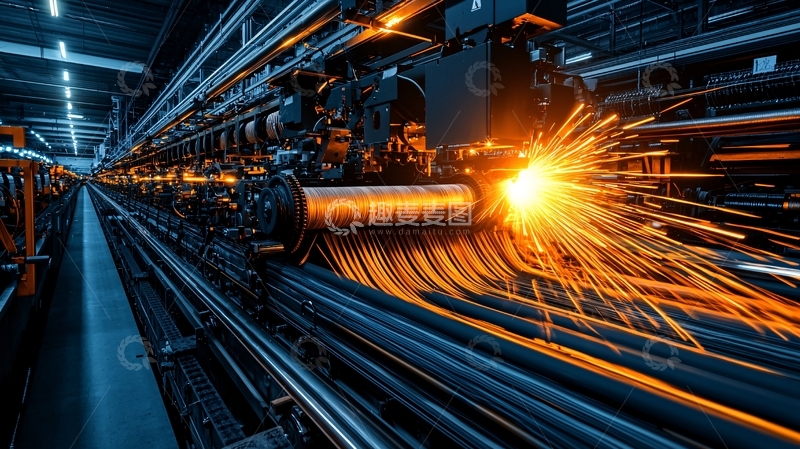 高清大图下载【趣麦麦图】金属切割火花四溅