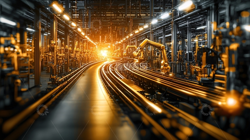 高清大图下载【趣麦麦图】工业流水线高清图片