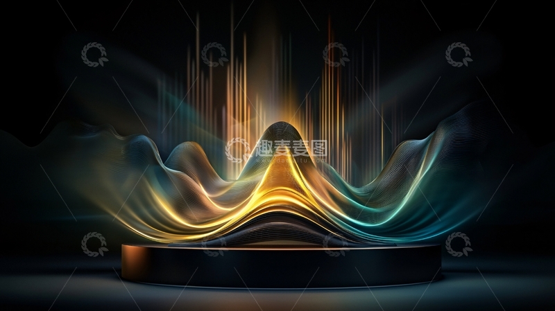 高清大图下载【趣麦麦图】金色光芒下的优雅曲线