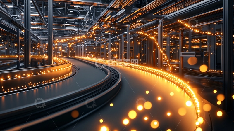 高清大图下载【趣麦麦图】工业城市夜景灯光璀璨