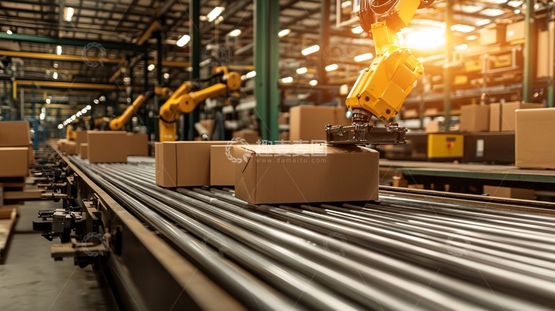 高清大图下载【趣麦麦图】工厂自动化生产线