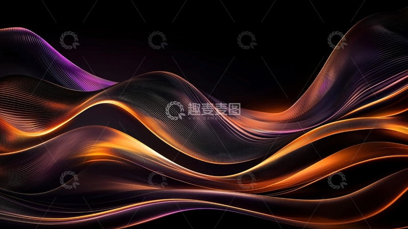 高清大图下载【趣麦麦图】抽象流动曲线