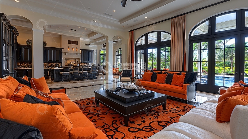 高清大图下载【趣麦麦图】豪华客厅高清图片