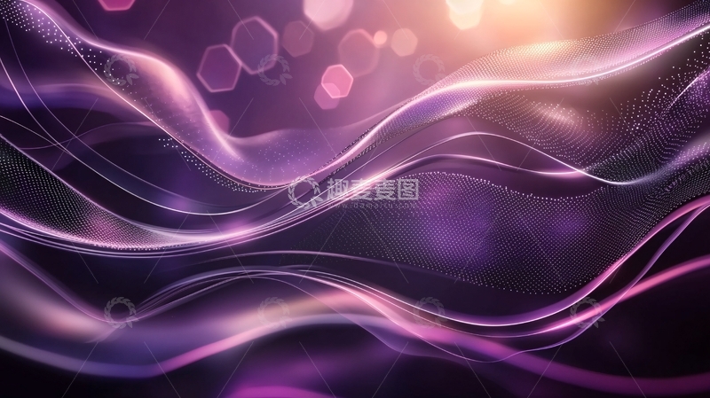 高清大图下载【趣麦麦图】紫色光线流动背景