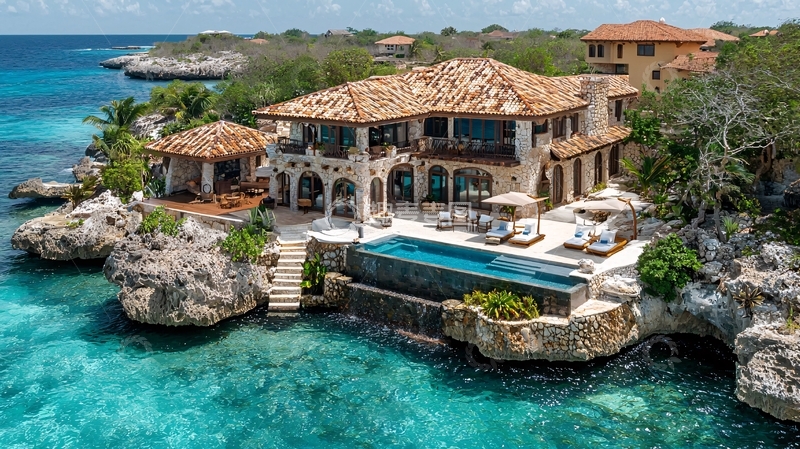 高清大图下载【趣麦麦图】海边豪华别墅