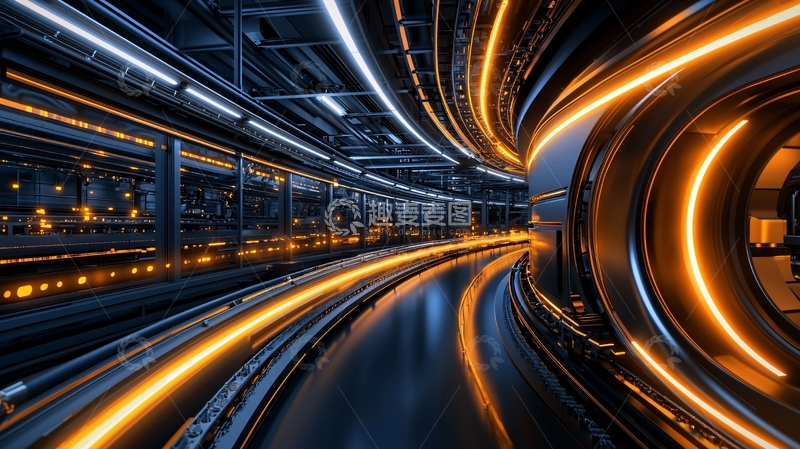 高清大图下载【趣麦麦图】未来科技感隧道
