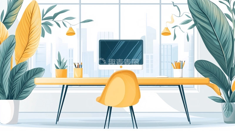 高清大图下载【趣麦麦图】现代简约办公室