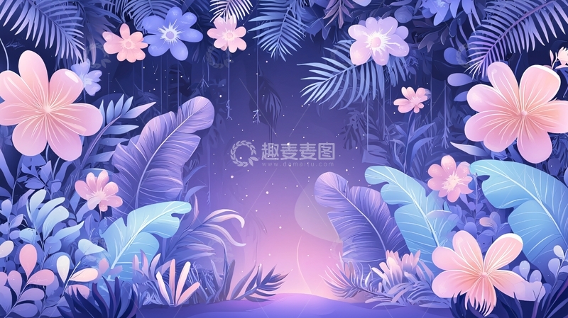 高清大图下载【趣麦麦图】梦幻花卉植物背景