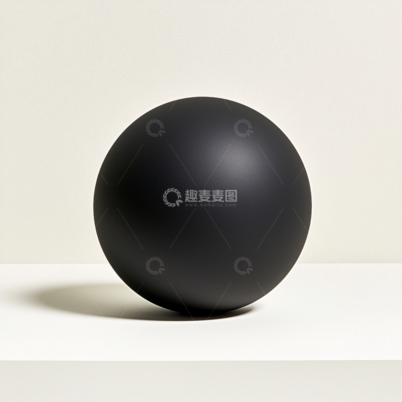 高清大图下载【趣麦麦图】黑色哑光球体