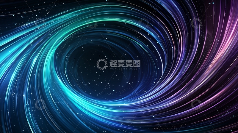 高清大图下载【趣麦麦图】色彩漩涡星空背景