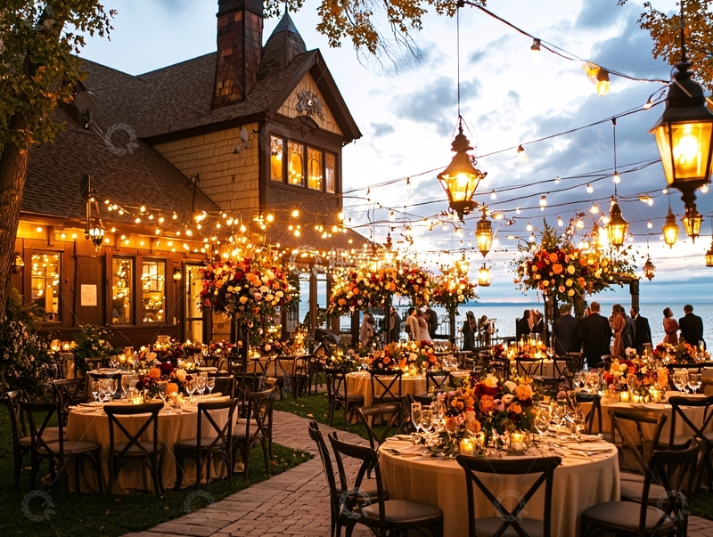 高清大图下载【趣麦麦图】浪漫户外婚礼晚宴