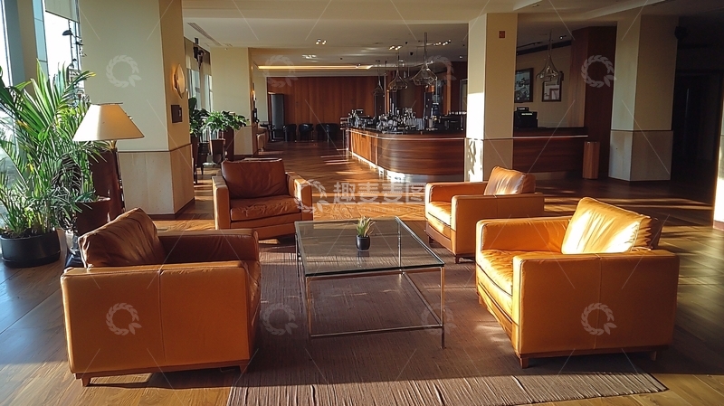 高清大图下载【趣麦麦图】豪华酒店大堂休息区