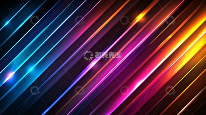 高清大图下载【趣麦麦图】炫彩光线背景