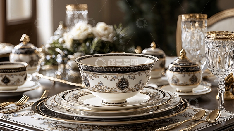 高清大图下载【趣麦麦图】精致餐桌摆设