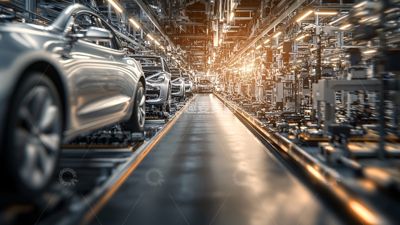 高清大图下载【趣麦麦图】汽车生产线高清图片