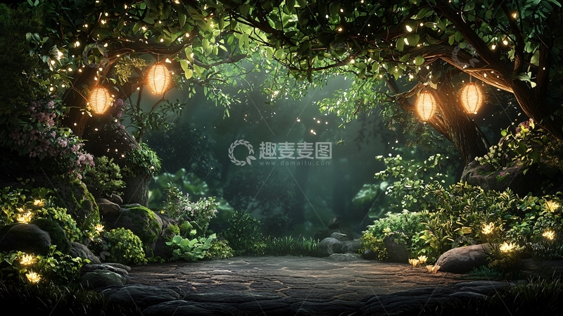 高清大图下载【趣麦麦图】森林深处高清图片