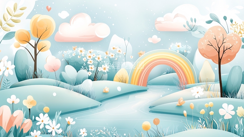 高清大图下载【趣麦麦图】水彩风格风景画