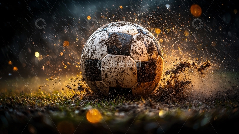 高清大图下载【趣麦麦图】足球在草地上