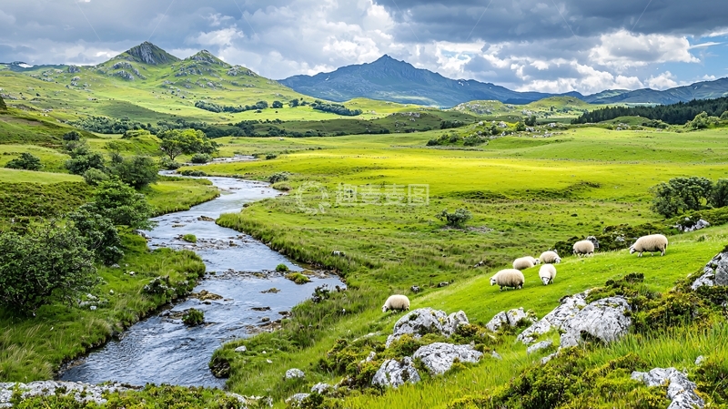 高清大图下载【趣麦麦图】翠绿山谷高清图片