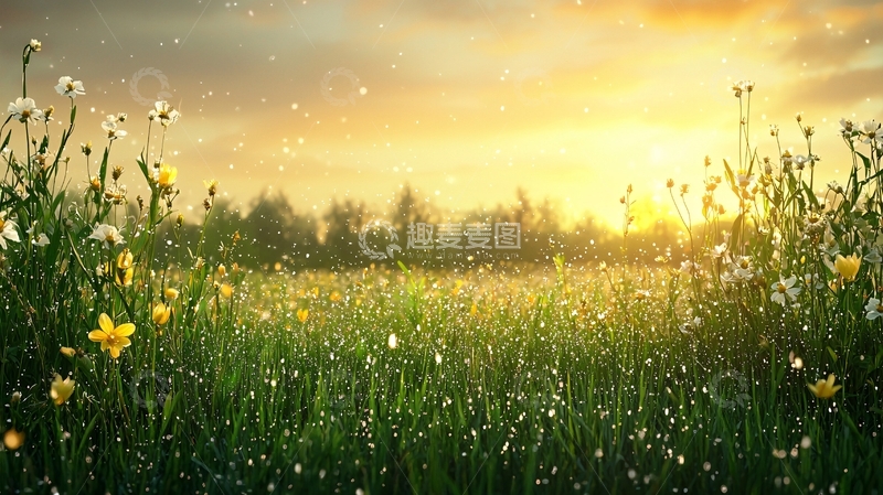 高清大图下载【趣麦麦图】阳光洒满的田野