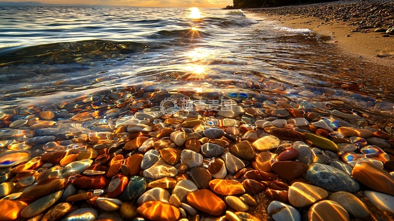 高清大图下载【趣麦麦图】海滩鹅卵石高清图片