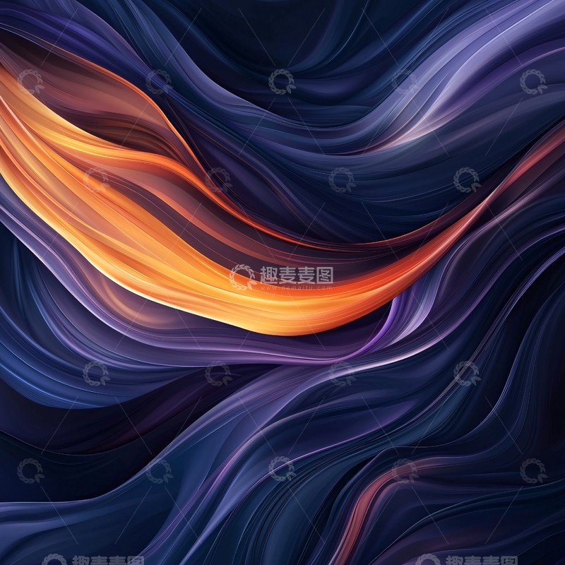 高清大图下载【趣麦麦图】抽象艺术流体线条