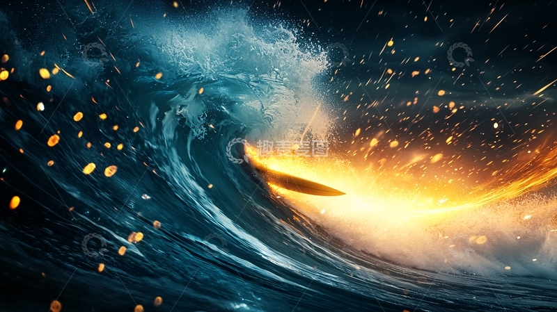 高清大图下载【趣麦麦图】奇幻海洋星空交汇