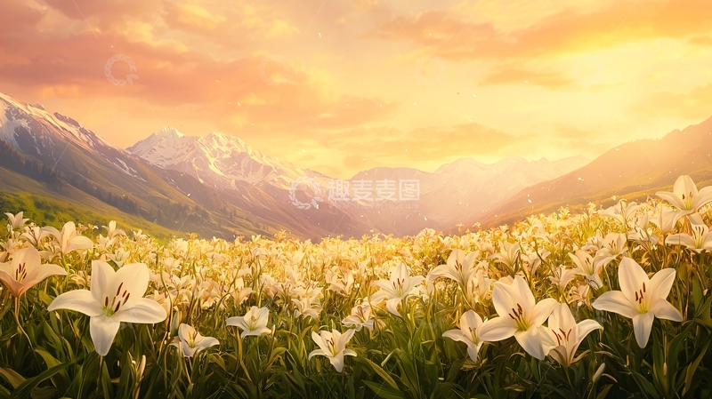 高清大图下载【趣麦麦图】百合花田高清图片