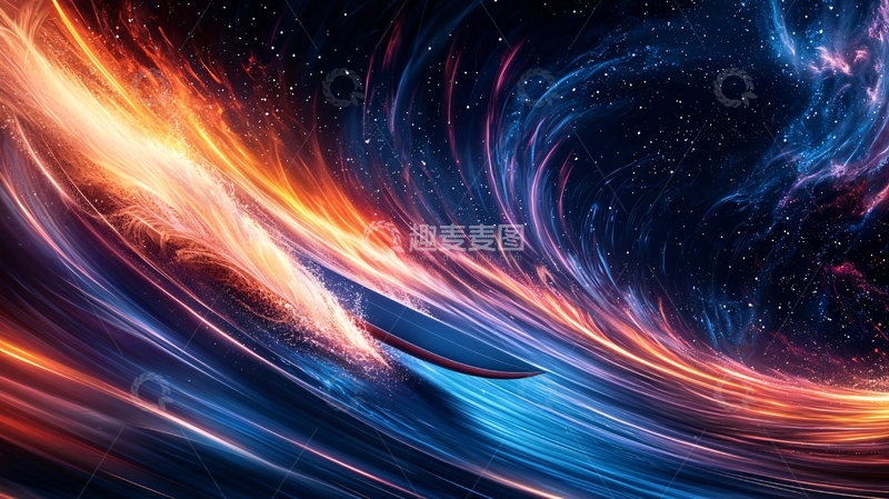 高清大图下载【趣麦麦图】绚丽星云流动光线