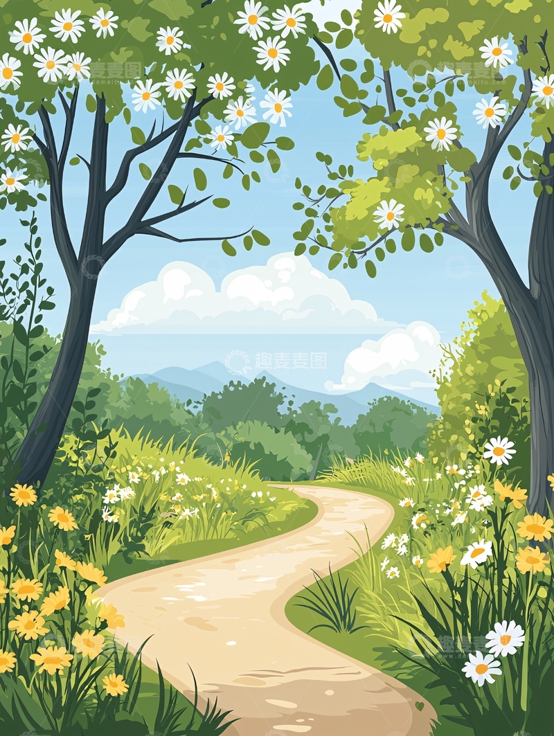 高清大图下载【趣麦麦图】田园风光小路景色