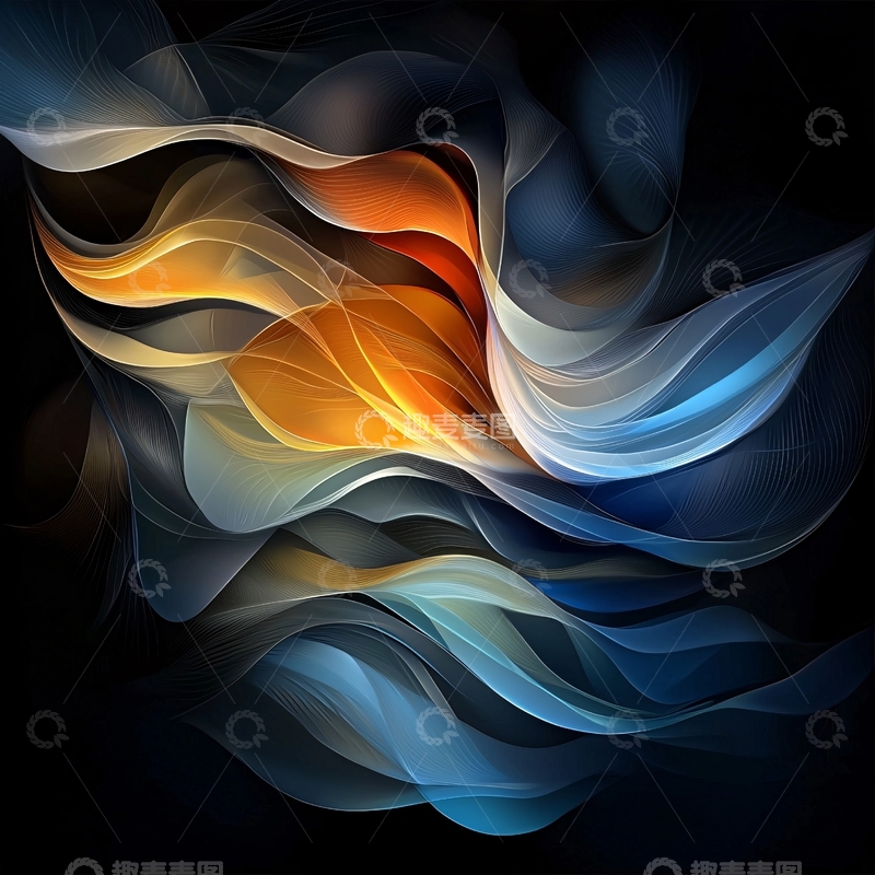 高清大图下载【趣麦麦图】抽象流体艺术背景