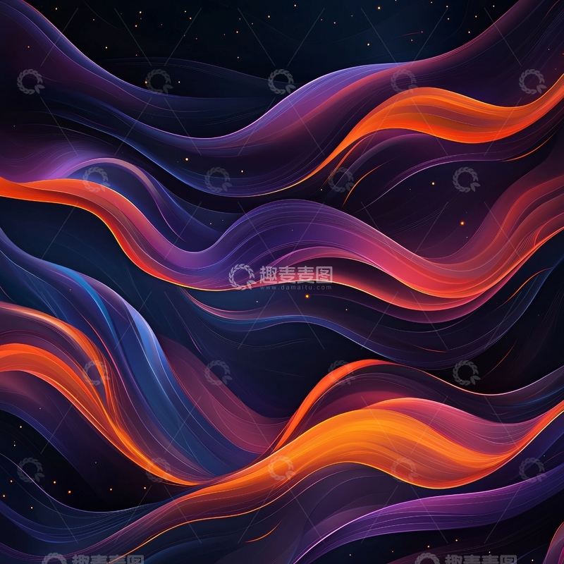 高清大图下载【趣麦麦图】绚丽流动的抽象色彩