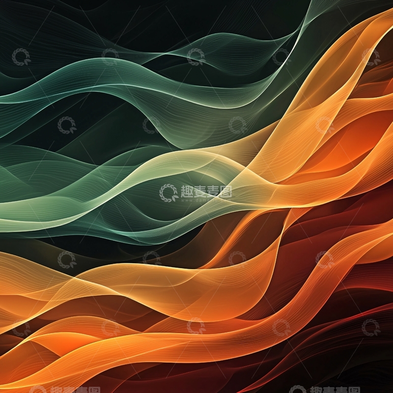 高清大图下载【趣麦麦图】抽象波浪渐变背景
