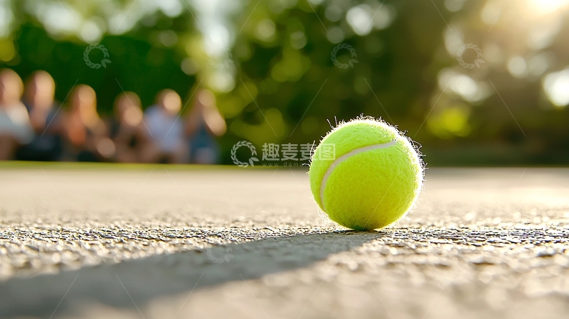 高清大图下载【趣麦麦图】网球和背景人群虚化