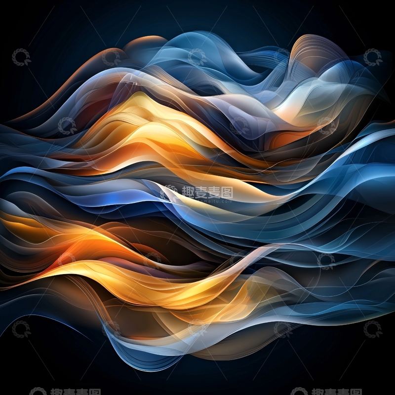 高清大图下载【趣麦麦图】抽象波浪流动
