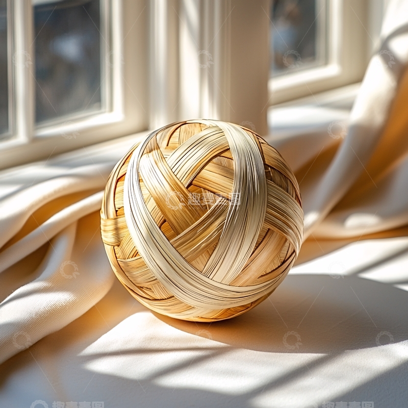 高清大图下载【趣麦麦图】编织球体在窗台上