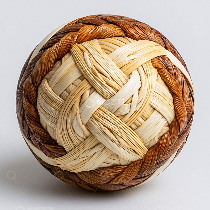 高清大图下载【趣麦麦图】棕色米色编织球体工艺品
